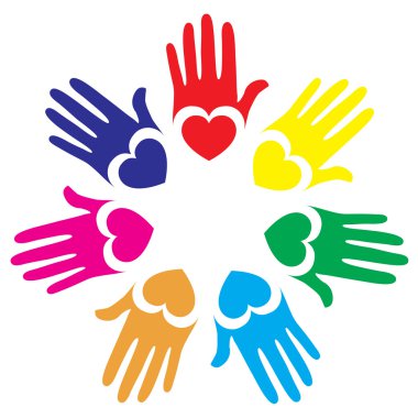 renkli loving tasarım eller