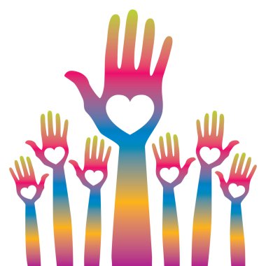 renkli loving tasarım eller