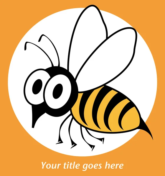 Schockierte lustige Wespe oder Bienenvektor. — Stockvektor