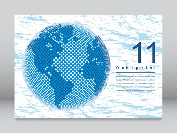 Carte du monde numérique avec vecteur d'espace de copie . — Image vectorielle