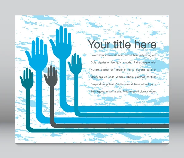 Hand pattern leaflet design. — Stock Vector