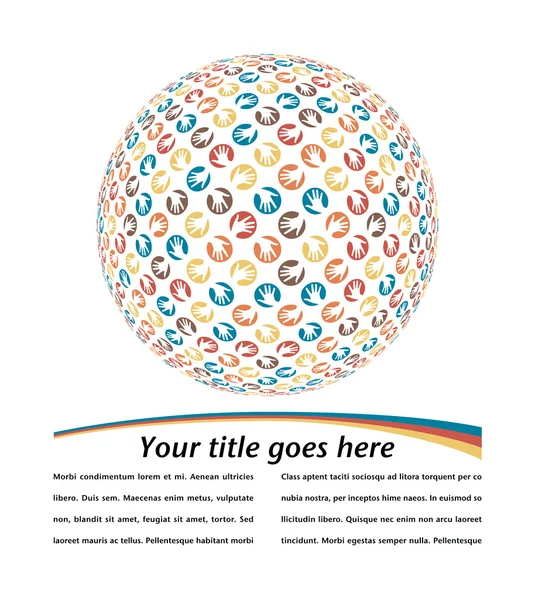 Conception de globe numérique coloré . — Image vectorielle