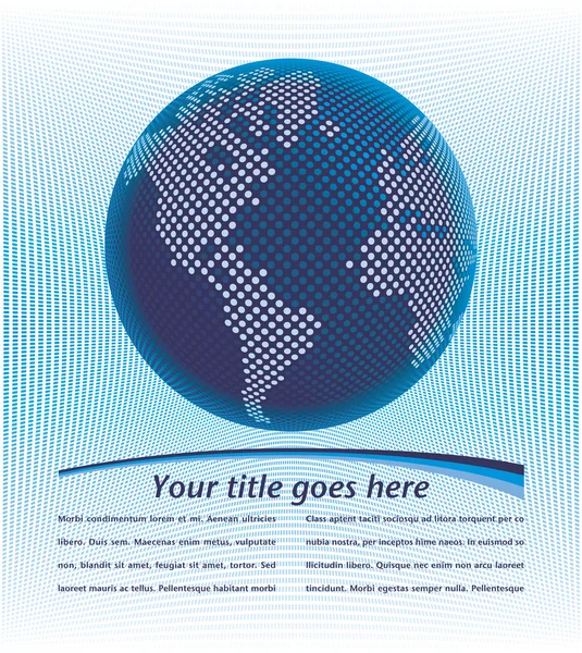 Carte du monde numérique avec vecteur d'espace de copie . — Image vectorielle