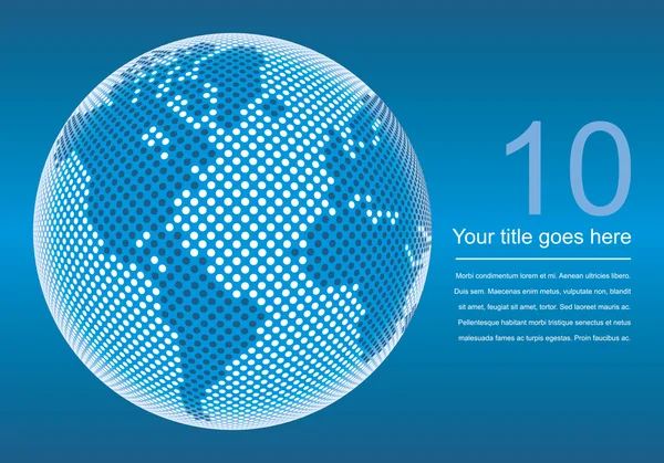 Carte du monde numérique avec vecteur d'espace de copie . — Image vectorielle