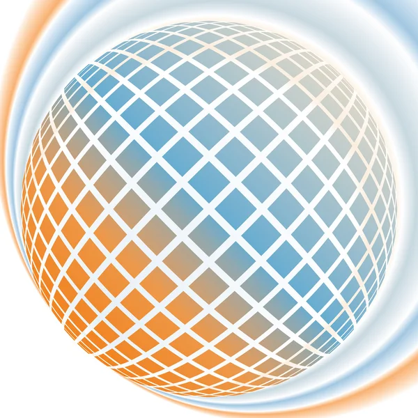 Colorato disegno del globo digitale . — Vettoriale Stock