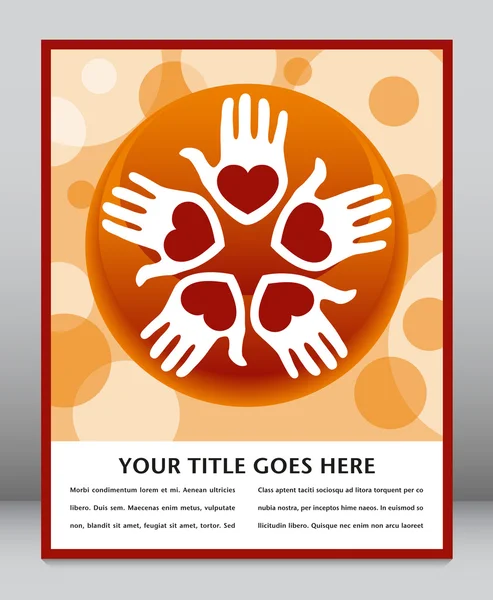 Colorful united loving hands design. Vector Graphics