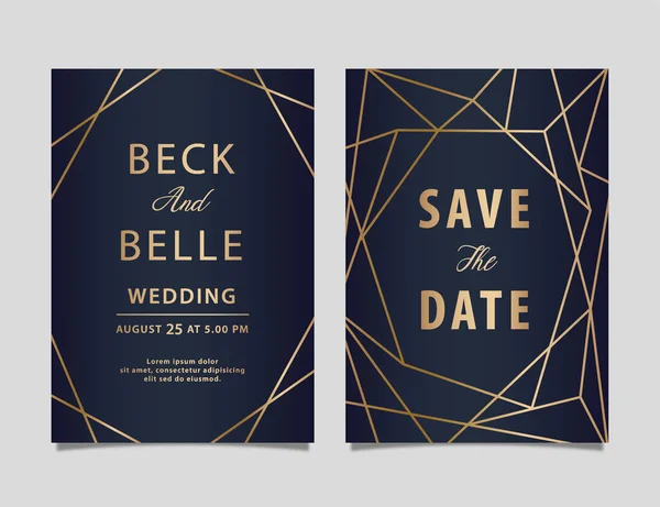 Plantilla Diseño Tarjeta Invitación Boda Gráficos Vectoriales