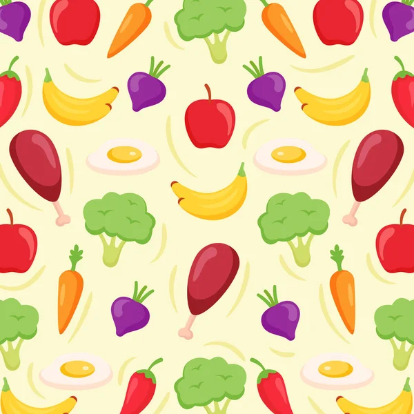 Octobre Journée Mondiale Alimentation Bannière Affiche Avec Illustration Fruits Fond — Image vectorielle