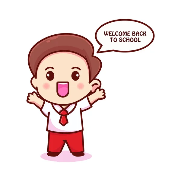 Back School Illustration Design Greeting Teacher Character — Stock Vector