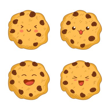 Bisküvi karakter logo tasarım şablonu