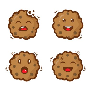 Bisküvi karakter logo tasarım şablonu