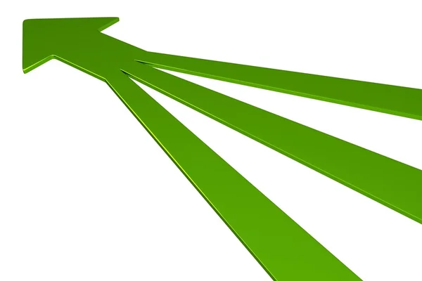 Flechas 3D - 3 en 1 - Verde Imagen de stock