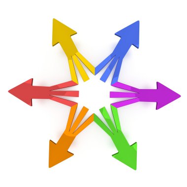 3D oklar - star - 6 renk