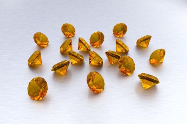 3D citrine - 18 taşlar