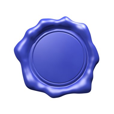 Mavi mum mühür - (boş izole)
