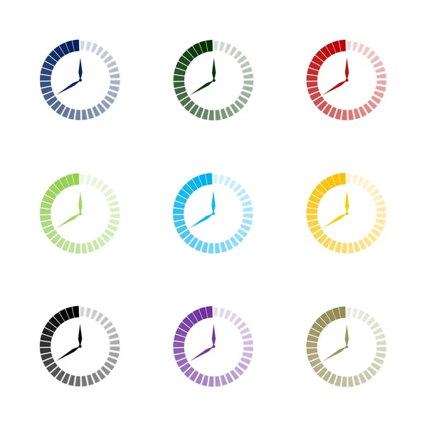 Passerende tijd - instellen 9 kleuren — Stockfoto