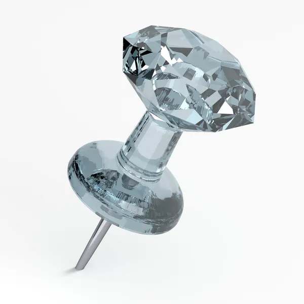 3D Thumbtack - алмаз — стоковое фото