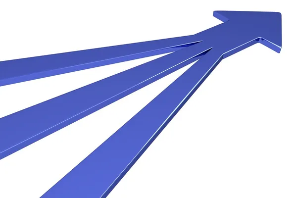 Flechas 3D - Azul Imágenes de stock libres de derechos