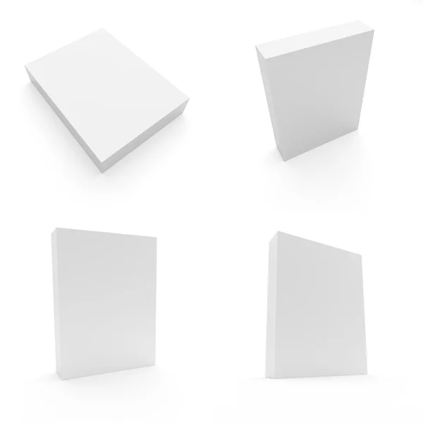 Blank Box On White Background - Set — Stock Photo, Image