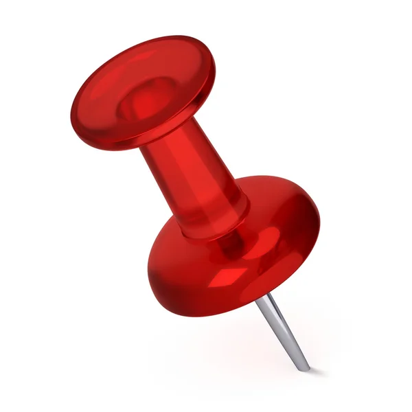 3D Thumbtack realista - Vermelho — Fotografia de Stock