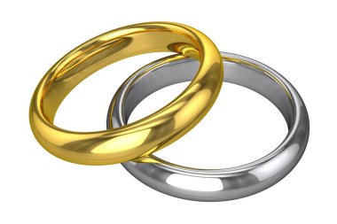 gerçekçi nikah yüzükleri - sarı ve beyaz altın