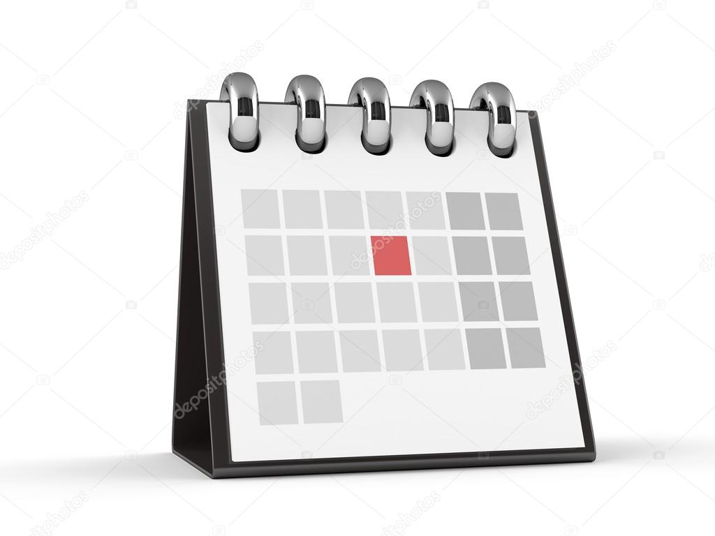 3D Calendar (Red Event)