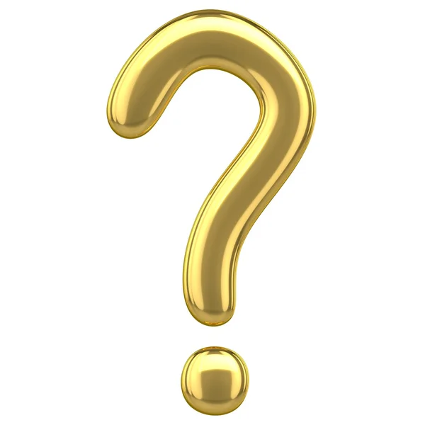 Golden Question Mark — Stock Photo, Image