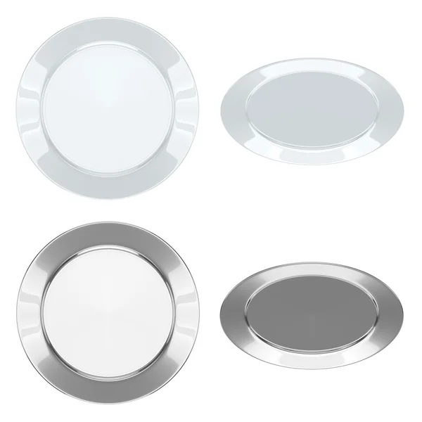 Plates - Set (Ceramic, Metallic) — Stock Photo, Image