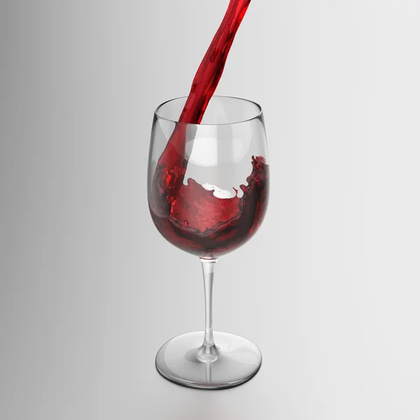 Red Wine Pouring Into Glass — Stock Photo, Image
