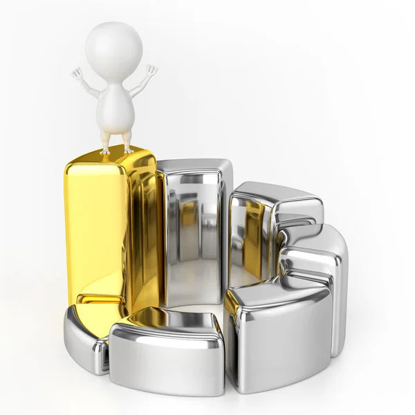 Ring Chart (Silver and Gold) and Character — Stock Photo, Image