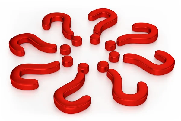 Red Question Points — Stock Photo, Image