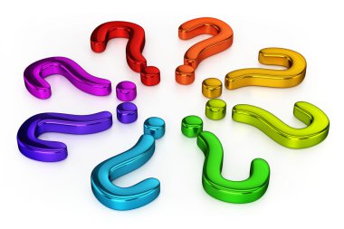 Multicolored Question Points clipart
