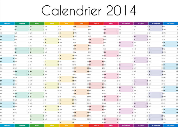 Calendrier 2014 - FR