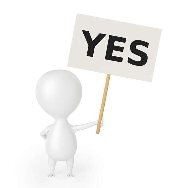 Характер с Плакардом (ДА)
)