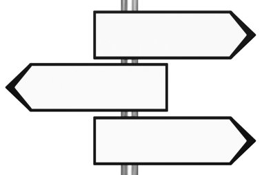 Blank Black and White Road Signs clipart