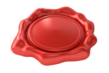Boş kırmızı balmumu mühür