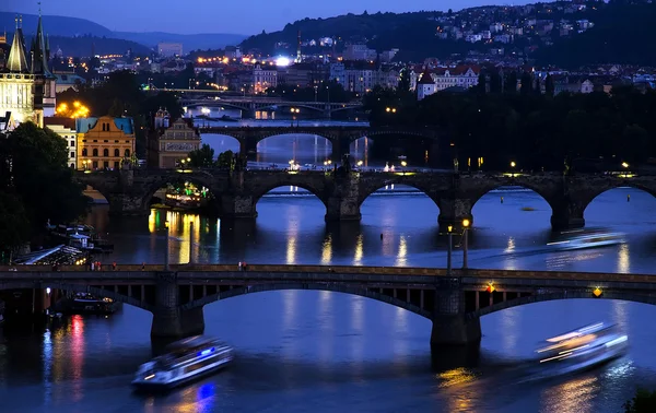 Pontes sobre o rio Vltava — Fotografia de Stock