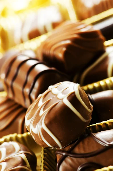 Pralinki czekoladowe. — Zdjęcie stockowe