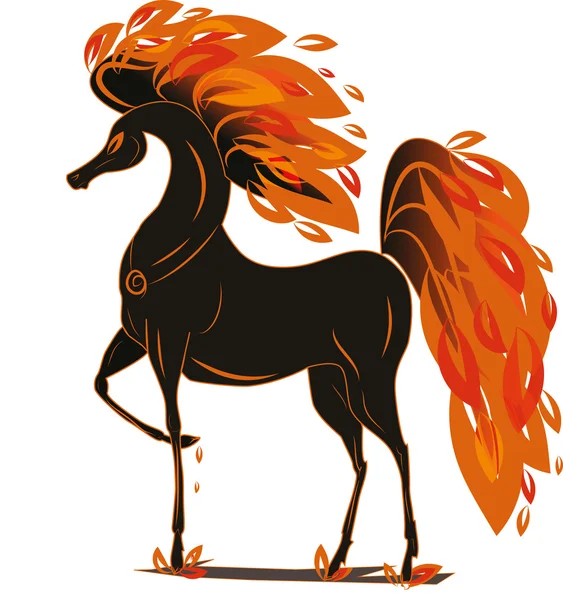 Brand paard — Stockvector