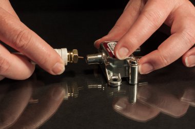 Splitter koaksiyel için koaksiyel kablo bağlantısı