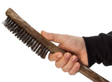 Yalnız erkek eli ve aletler