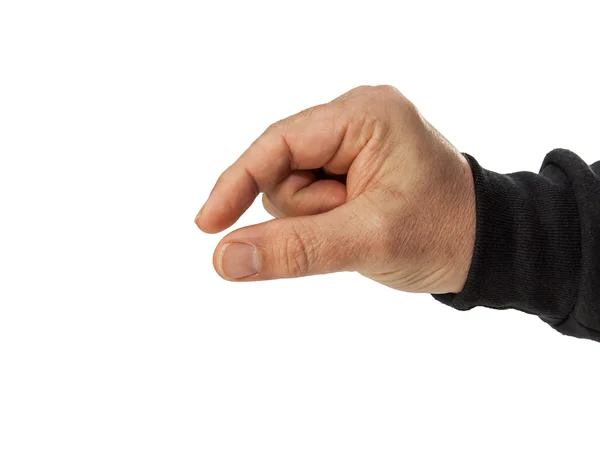 Αρσενικό χέρι που απομονώνονται σε λευκό 免版税图库照片