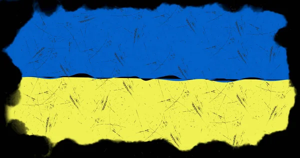 Bakgrund Konsistens Ukrainska Flagga Tecken Nationell Identitet Begreppet Patriotism Krig — Stockfoto