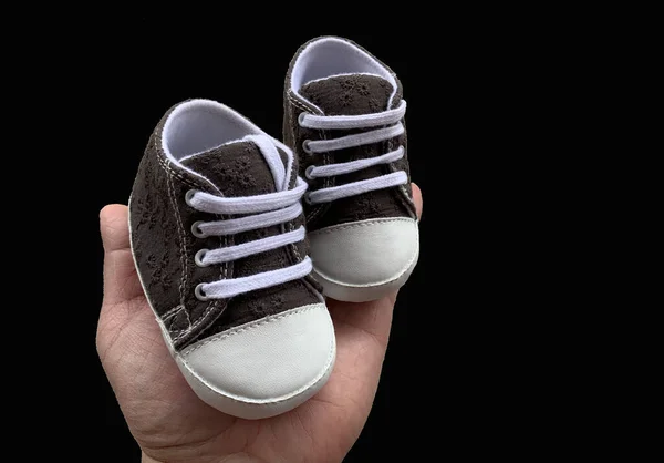 Slippers Untuk Bayi Tangan Pakaian Kaki Untuk Anak Anak Terkecil — Stok Foto