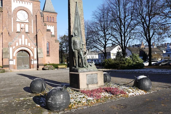 Standbeeld in sandefjord, Noorwegen. Stockfoto