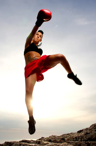 Beautiful kick boxing girl