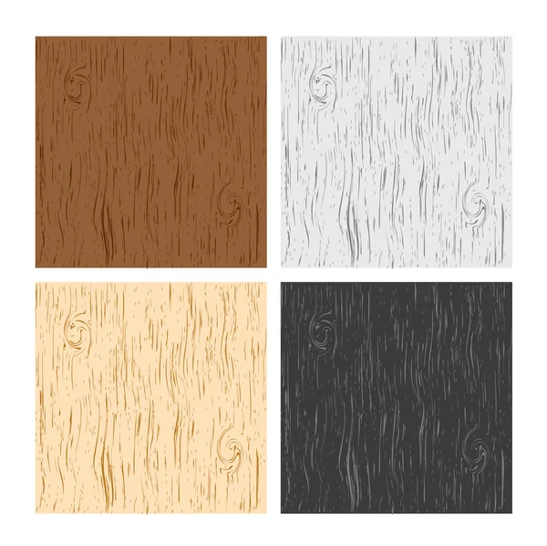 Quatre textures de bois — Image vectorielle