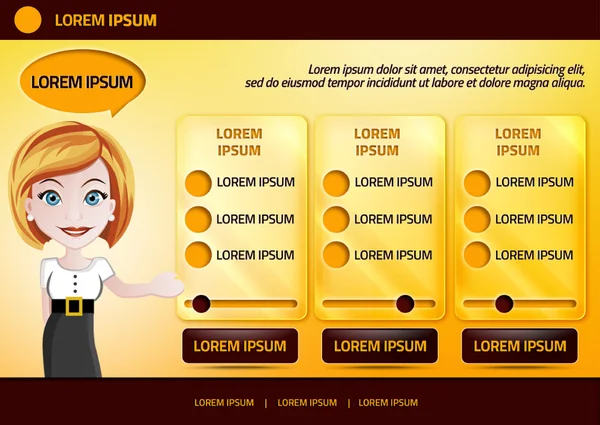 Cartoon webdesign template — Stock Photo, Image