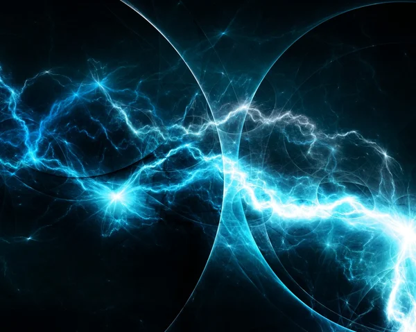 Cyan lightning — Stock Photo, Image