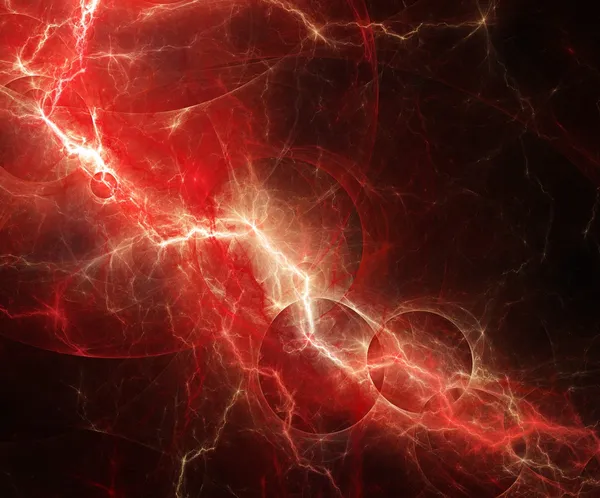 Red fractal lightning — Stock Photo, Image